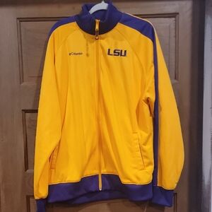 Columbia Yellow and Purple LSU Track Jacket